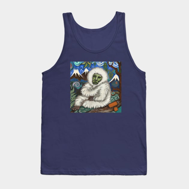 Yeti in the Himalayas in the style of Paul Gauguin Tank Top by Star Scrunch